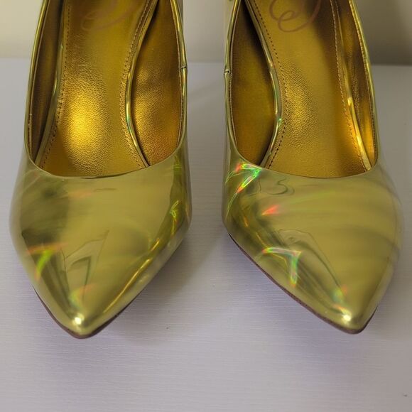 Sam Edelman Size 8 Hazel Heels In Metallic Mimosa, NEW - Picture 5 of 12